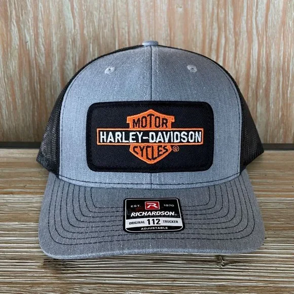 Harley Davidson Bar & Shield Patch Hat - Richardson 112 - Picture 6 of 8
